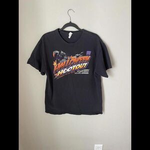 Graphic Print T-shirt Halloween Hootout Racing Large